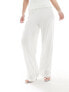 Vila Bridal sequin wide leg trouser co-ord in white