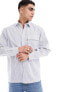 Фото #1 товара Selected Homme oversized poplin shirt in blue stripe