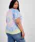 ფოტო #2 პროდუქტის Trendy Plus Size Love Tie-Dye Graphic T-Shirt