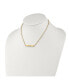 ფოტო #3 პროდუქტის Enameled CZ ENJOY THE LITTLE THINGS Bar Cable Chain Necklace