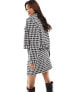 ASOS DESIGN co-ord boucle jacket in mono houndstooth Mono Houndstooth, L - фото #5