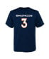 Фото #3 товара Big Boys Russell Wilson Navy Denver Broncos Mainliner Player Name and Number T-shirt