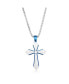 Фото #1 товара Stainless Steel Brushed Cross Necklace