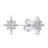 Silver earrings with zircons Stars EA623W