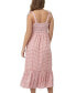 Maternity Gingham Nursing Maxi Dress