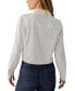 ფოტო #2 პროდუქტის Women's Lifetime Tie-Front Button-Up Shirt