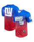 Фото #1 товара Men's Royal, Red New York Giants Ombre Mesh Button-Up Shirt
