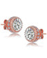 Фото #2 товара Sterling Silver Round-cut Cubic Zirconia Stud Earrings