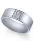 ფოტო #1 პროდუქტის Men's Stainless Steel Cubic Zirconia Ring