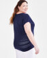 Фото #2 товара Plus Size Dolman-Sleeve Sweater, Created for Macy's