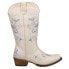 Фото #1 товара Roper Riley Floral Embroidery Snip Toe Cowboy Womens Off White Casual Boots 09-