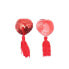 Фото #4 товара Heart Sequin Nipple Cover with Tassel Red