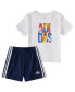 Фото #1 товара Костюм для малышей Adidas Комплект футболка и шорты с 3 полосками