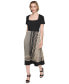 ფოტო #1 პროდუქტის Women's Square-Neck Pleated-Skirt Dress