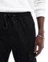 Pacsun slim leg cargo trousers in black