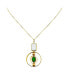 Фото #1 товара Green and White Art Deco Necklace