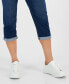 Фото #6 товара Petite Mid-Rise Curvy Roll-Cuff Capri Jeans, Created for Macy's