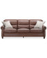 Фото #2 товара Marick 93" Leather Roll Arm Sofa, Created for Macy's