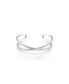Infinity, White, Rhodium Plated Hyperbola Cuff Bracelet
