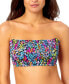 Фото #1 товара California Waves Juniors Bandeau Bikini Top Women's Swimsuit, Size LG