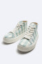 Printed high-top sneakers