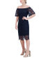 Фото #3 товара Women's Lace Off-The-Shoulder Midi Dress