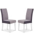 Фото #1 товара Dalia Modern and Contemporary Dining Chair in Black Velvet with Acrylic Legs - Set of 2