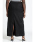 ფოტო #2 პროდუქტის Plus Size Linen Column Skirt