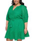 Plus Size Eyelet Fit & Flare Dress