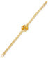 Citrine (3-1/5 ct. t.w.) & White Topaz (1/8 ct. t.w.) Panther Link Bracelet in 14k Gold-Plated Sterling Silver