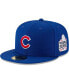 Фото #1 товара Men's Royal Chicago Cubs 2016 World Series Wool 59FIFTY Fitted Hat