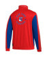 ფოტო #4 პროდუქტის Men's Red New York Rangers Team Classics Half-Zip Jacket