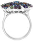 ფოტო #4 პროდუქტის EFFY® Multi-Gemstone Flower Ring (3 ct. t.w.) in Sterling Silver