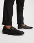 Фото #1 товара Walk London jean snaffle loafers in black sparkle