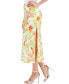 Фото #3 товара Women's Floral-Print Side-Slit Side-Zip Midi Skirt