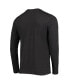 ფოტო #4 პროდუქტის Men's Black, Heathered Charcoal Distressed Wake Forest Demon Deacons Meter Long Sleeve T-shirt and Pants Sleep Set