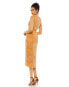 Фото #9 товара Women's Abstract Beaded Sleeveless Midi Dress