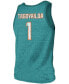 Men's Tua Tagovailoa Aqua Miami Dolphins Name Number Tri-Blend Tank Top Голубой, S - фото #2