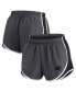 Women's Charcoal Carolina Panthers Logo Performance Tempo Shorts