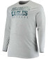 Фото #3 товара Men's Big and Tall Heathered Gray Philadelphia Eagles Practice Long Sleeve T-shirt