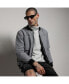 Men's Light Grey Zip-Front Puffer Jacket With Contrast Detail