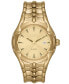 ფოტო #1 პროდუქტის Men's Vert Quartz Three Hand Date Gold-Tone Stainless Steel Watch 44mm