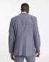 Фото #10 товара Selected Homme slim fit suit jacket in grey blue check