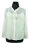 Tommy Hilfiger Women's Long Sleeve Tie front Sheer Blouse White M