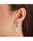 ფოტო #2 პროდუქტის Aria Sterling Silver Pearl Natural Pink Quartz Bead Earrings