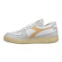 Diadora Mi Basket Row Cut Lace Up Mens Beige, Grey, White Sneakers Casual Shoes