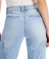 Фото #7 товара Juniors' Mid-Rise Wide-Leg Pocket Jeans