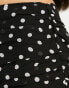 Фото #8 товара In The Style x Georgia Louise ruffle detail mini skirt in mono spot print