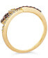 Chocolate Diamond (1/4 ct. t.w.) & Nude Diamond (1/4 ct. t.w.) Interlocking Heart Ring in 14k Rose, Yellow or White Gold