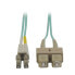 Фото #3 товара Tripp N816-05M 10Gb Duplex Multimode 50/125 OM3 LSZH Fiber Patch Cable (LC/SC) - Aqua - 5M (16 ft.) - 5 m - OM3 - LC - SC